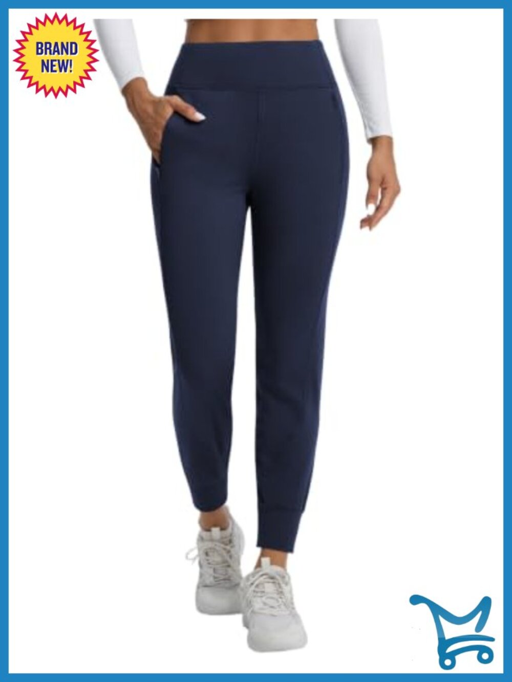 Women's Fleece Lined Joggers with Zipper Pockets